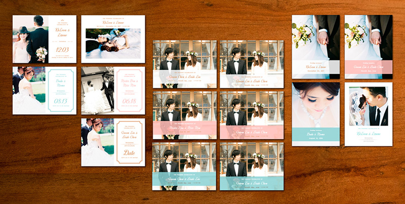 选择喜欢的风格，放进最喜爱的照片，设计婚卡好简单